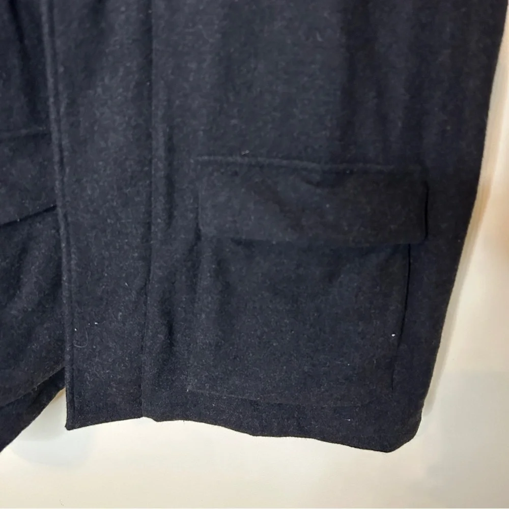 Polo by Ralph Lauren Full Zip Wool Blend Coat Jacket Black Size L